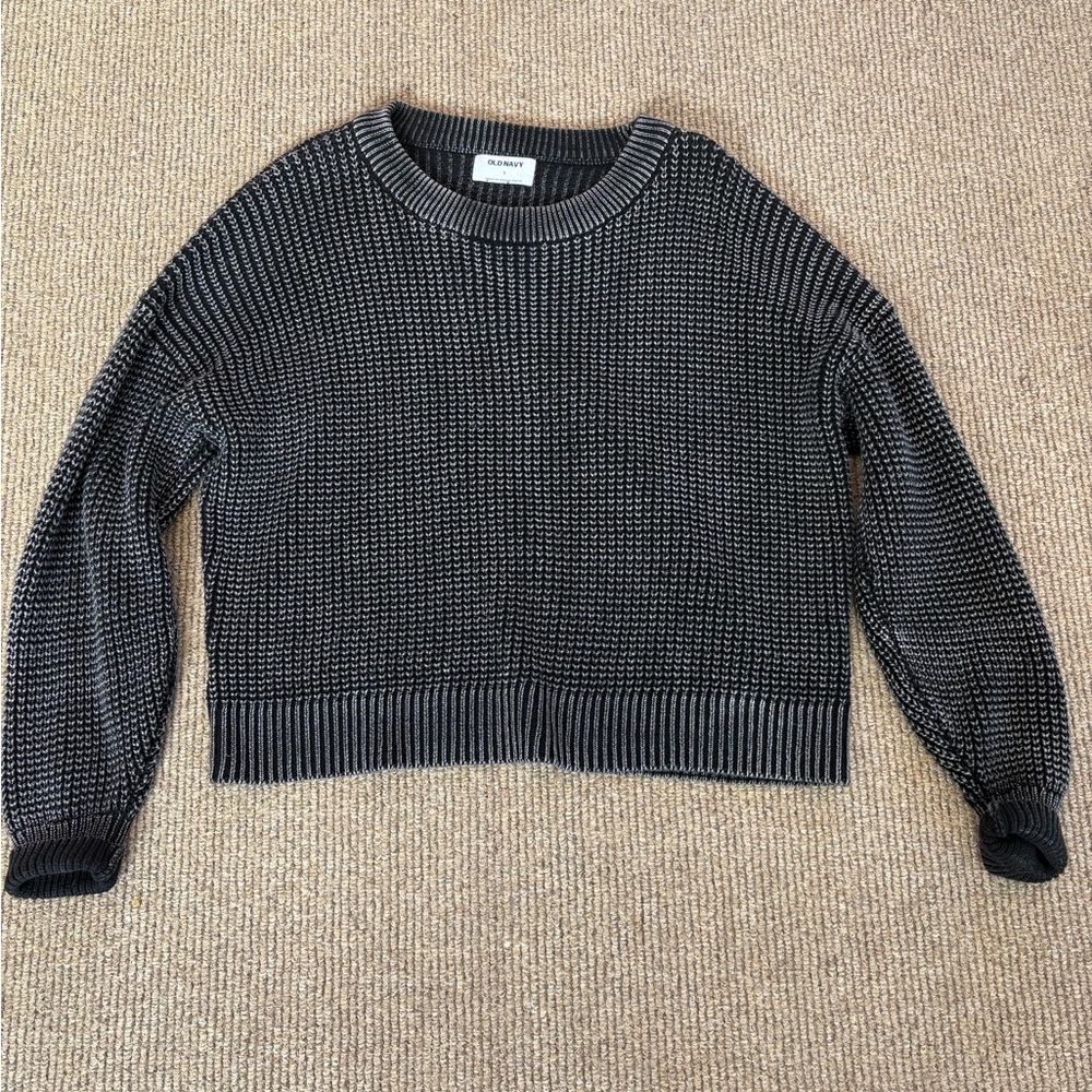 Old Navy Black and Gray Women's Sweater